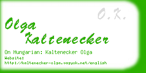 olga kaltenecker business card